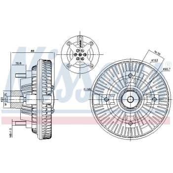 Embrayage, ventilateur de radiateur 86223 Nissens