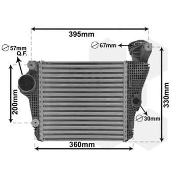 Intercooler, échangeur 74014702 International Radiators