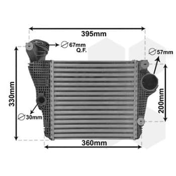 Intercooler, échangeur 74014701 International Radiators