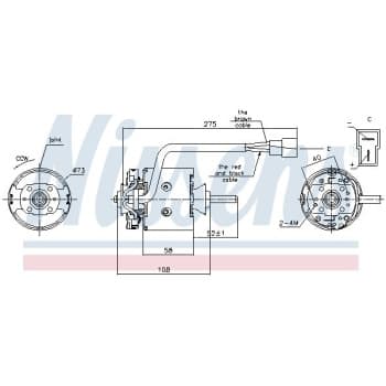 Moteur électrique, pulseur d'air habitacle 87195 Nissens