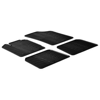 Tapis en caoutchouc pour Renault Clio II 1998-2005 (T-Design 4 pièces)