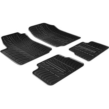 Tapis en caoutchouc pour Citroen C3 de 2002 à 2010 (T-Design 4 pièces)
