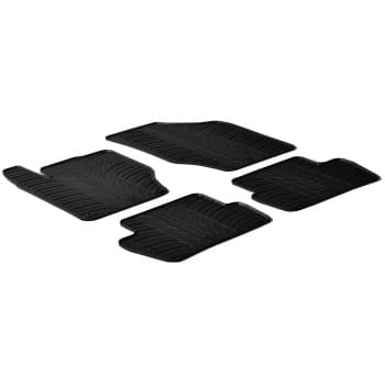 Tapis en caoutchouc adaptés pour Citroen C4 5 2010- (T-Design 4 pièces + clips de fixation)
