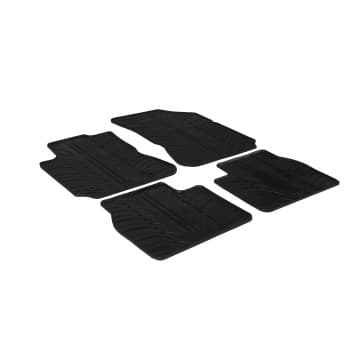 Tapis en caoutchouc adaptés pour Citroën C4 Cactus 2014- (T-Design 4 pièces + clips de fixation)