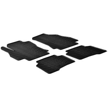 Tapis en caoutchouc adaptés pour Citroen Nemo / Peugeot Bipper / Fiat Fiorino (T-Design 4 pièces)