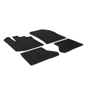 Tapis en caoutchouc adaptés pour Dacia Dokker 2013- (T-Design 4 pièces + clips de fixation)