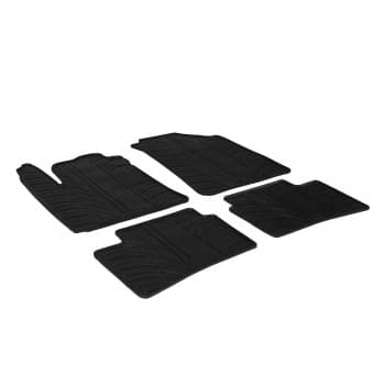 Tapis en caoutchouc adaptés pour Hyundai i10 2014- (T-Design 4 pièces + clips de montage)