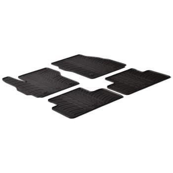 Tapis en caoutchouc adaptés pour Mazda 5 2010- (T-Design 4 pièces + clips de montage)