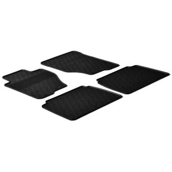 Tapis en caoutchouc pour Kia Sorento 2002-2009 (G-Design 4 pièces + clips de montage)