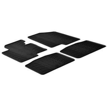 Tapis en caoutchouc adaptés pour Kia Optima 2012- (T-Design 4 pièces + clips de montage)