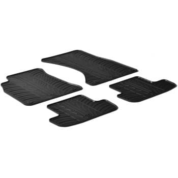 Tapis en caoutchouc pour Audi A5 2007- (T-Design 4 pièces + clips de montage)