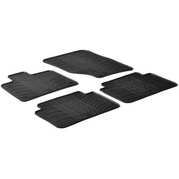 Tapis en caoutchouc pour Audi Q7 2006-2015 (T-Design 4 pièces + clips de montage)