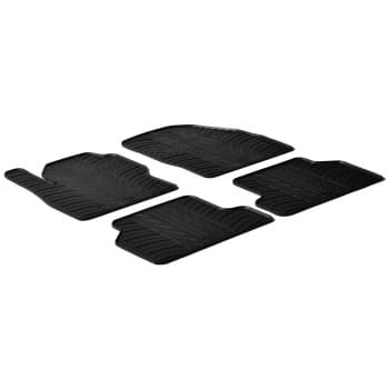 Tapis en caoutchouc adaptés pour Ford Focus II 2005-2011 (T-Design 4 pièces + clips de montage)