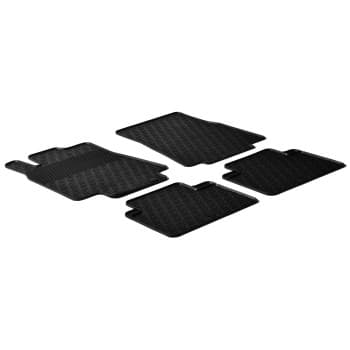 Tapis en caoutchouc adaptés pour Mercedes Classe A W169 2004- (G-Design 4 pièces + clips de montage)