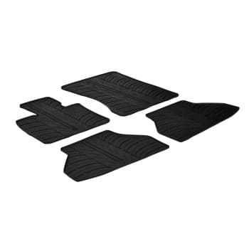 Tapis en caoutchouc pour BMW X6 2008-2014 (T-Design 4 pièces + clips de montage)