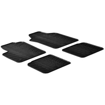 Tapis en caoutchouc adaptés pour Lancia Ypsilon 2011- (T-Design 4 pièces + clips de montage)