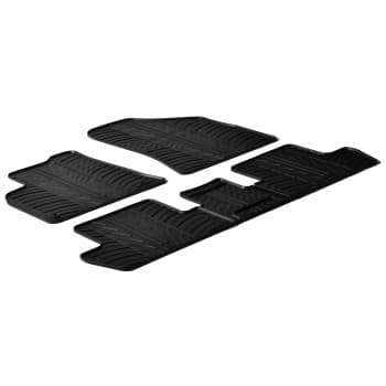 Tapis en caoutchouc pour Peugeot 3008/5008 2009- (T-Design 5 pièces + clips de fixation)