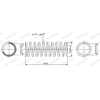 Ressort de suspension MONROE OESpectrum SPRINGS SP3483