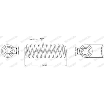 Ressort de suspension MONROE SPRINGS SE3290