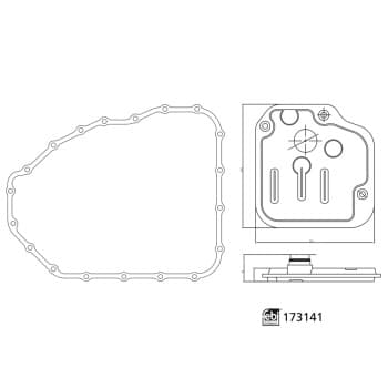 Kit de filtre hydraulique, boîte automatique 173141 FEBI