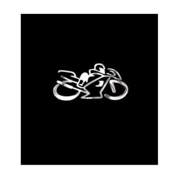 Autocollant Nickel 'Motorcyclist' - 75x40mm