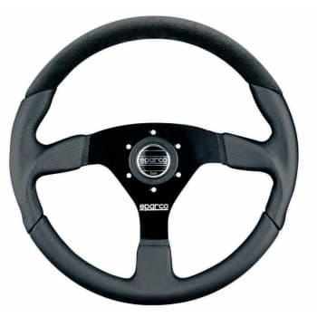 Volant Sport Universel Sparco &#39;L505&#39; - Cuir Noir - Diamètre 350mm