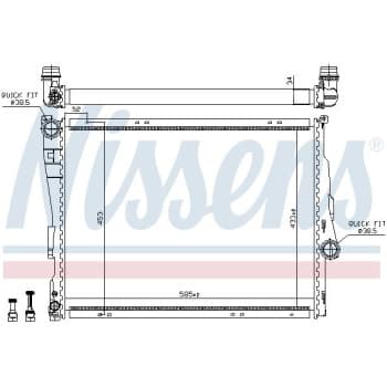 Radiateur, refroidissement du moteur 60782 Nissens