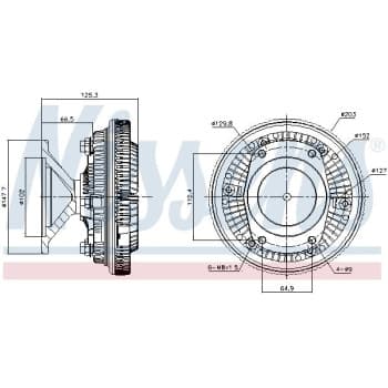 Embrayage, ventilateur de radiateur 86224 Nissens