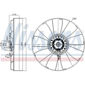 Embrayage, ventilateur de radiateur 86232 Nissens