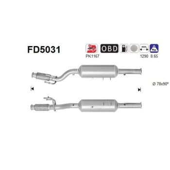 Filtre à particules / à suie, échappement FD5031 AS