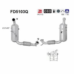 Filtre à particules / à suie, échappement FD5103Q AS