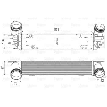 Intercooler, échangeur 818594 Valeo