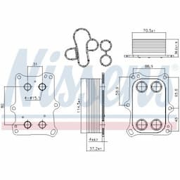 Radiateur d'huile 90969 Nissens