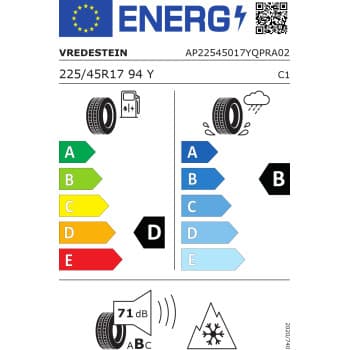 Vredestein Quatrac pro xl 225/45 R17 94Y