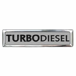 Emblème/Logo Aluminium - TURBO DIESEL - 7x1,7cm