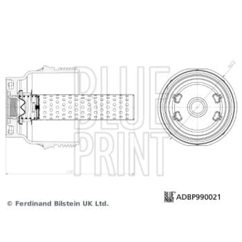 Couvercle, boîtier du filtre à huile Blue Print Solution