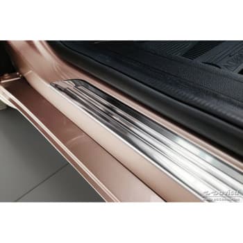 Seuils de porte en inox adaptés pour Fiat 500e Berlina 3 portes 2020- 2 pièces