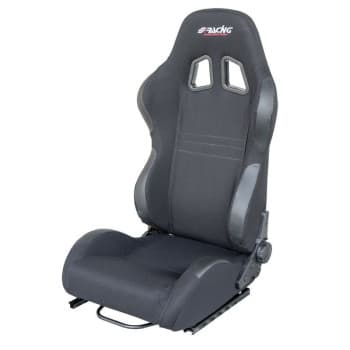 Jenson Simenson Racing Sports Seat - Noir - Dossier régable (recto-verso) - Glissières incluses