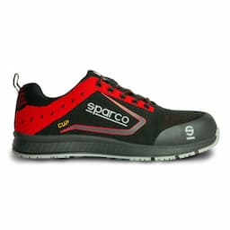 Sparco Chaussures de travail légères Cup S1P Albert Noir/Rouge Taille 35