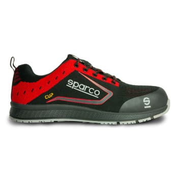 Sparco Chaussures de travail légères Cup S1P Albert Noir/Rouge Taille 44
