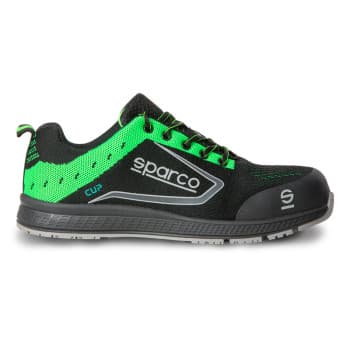Sparco Chaussures de travail légères Cup S1P Adelaide Noir/Vert Taille 45