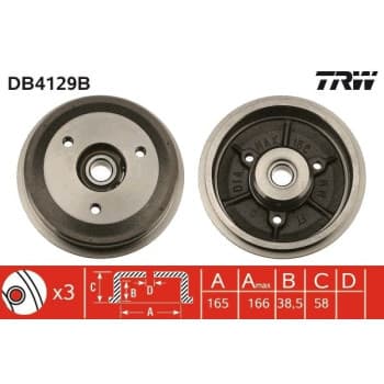 Tambour de frein DB4129B TRW