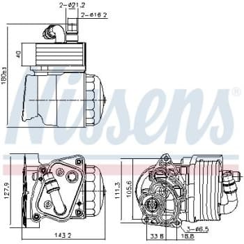 Radiateur d'huile 91323 Nissens