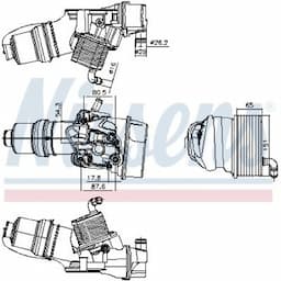 Refroidisseur d&#39;huile, huile moteur 91309 Nissens