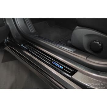 Seuil de porte en acier inoxydable noir pour Ford Mondeo V Turnier 2014-2019 & Facelift 2019- 'Hybrid' - 4-d