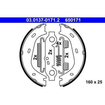 Jeu de mâchoires de frein, frein de stationnement 03.0137-0171.2 ATE
