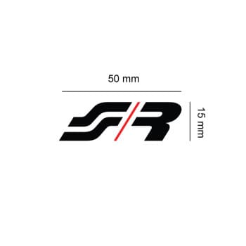 Autocollant Simoni Racing 'SR' - 50x15mm