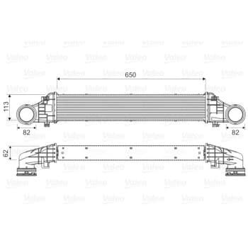 Intercooler, refroidisseur d&#39;air de suralimentation 818587 Valeo