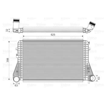 Intercooler, refroidisseur d&#39;air de suralimentation 818674 Valeo