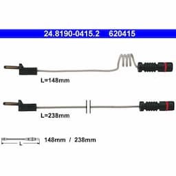 Contact d'avertissement, usure des plaquettes de frein 24.8190-0415.2 ATE